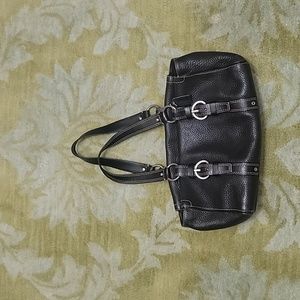Coach Black Leather Chelsea Bag with Silver Hardware